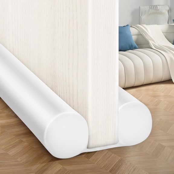 Large Door Draft Stopper for Bottom of Doors 35.4” Under Door Sweep Noise Blocker Black Gap Stoppers Adjustable Doors Seal Sweep Guard Draft, Window Breeze Stoppers, Home Essentials Gadgets