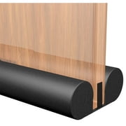 TONINT Door Draft Stopper for Bottom of Doors 36 Inch Door Sweep Weather Stripping Noise Blocker Under Door Draft Noise Black Stoppers Adjustable Twin Door Sweep Draft Seal Window Sealer -（2 Pack）