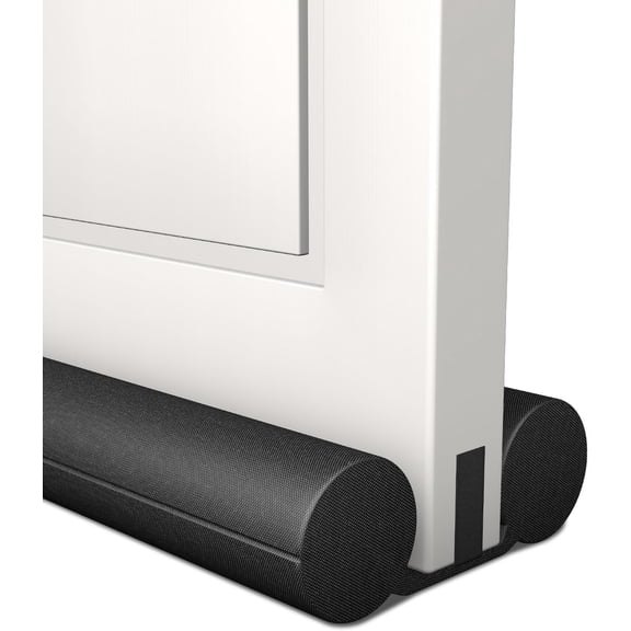 Large Door Draft Stopper,Under Sweep for Bottom of Door,Weather Stripping Seal,Noise Stopper,Garage Window Blocker Noise Cold Air Insulation,Draft Guard (Black-1 Pack)