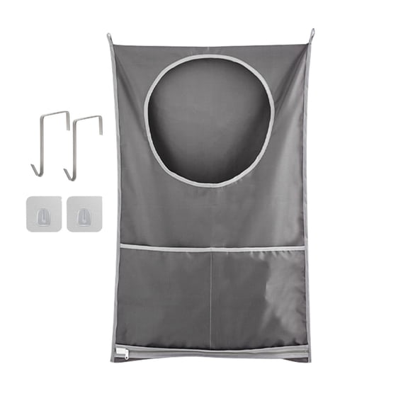 Large Door Hanging Laundry Hamper with Hooks for Dirty Clothes Storage
