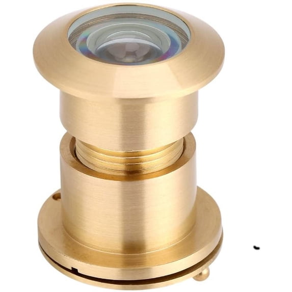 Large Door Peephole 28mm Wide Viewing Angle Door Viewer with Heavy Duty Privacy Cover(Gold)