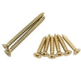 thumbnail image 1 of Large Door Screw Pack, #9 x 2-1/4" (2-Pack) and #9 x 1" (6-Pack), Polished Brass by Stone Harbor Hardware, 1 of 1