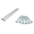 thumbnail image 1 of Large Door Screw Pack, #9 x 2-1/4" (2-Pack) and #9 x 1" (6-Pack), Satin Chrome by Stone Harbor Hardware, 1 of 1