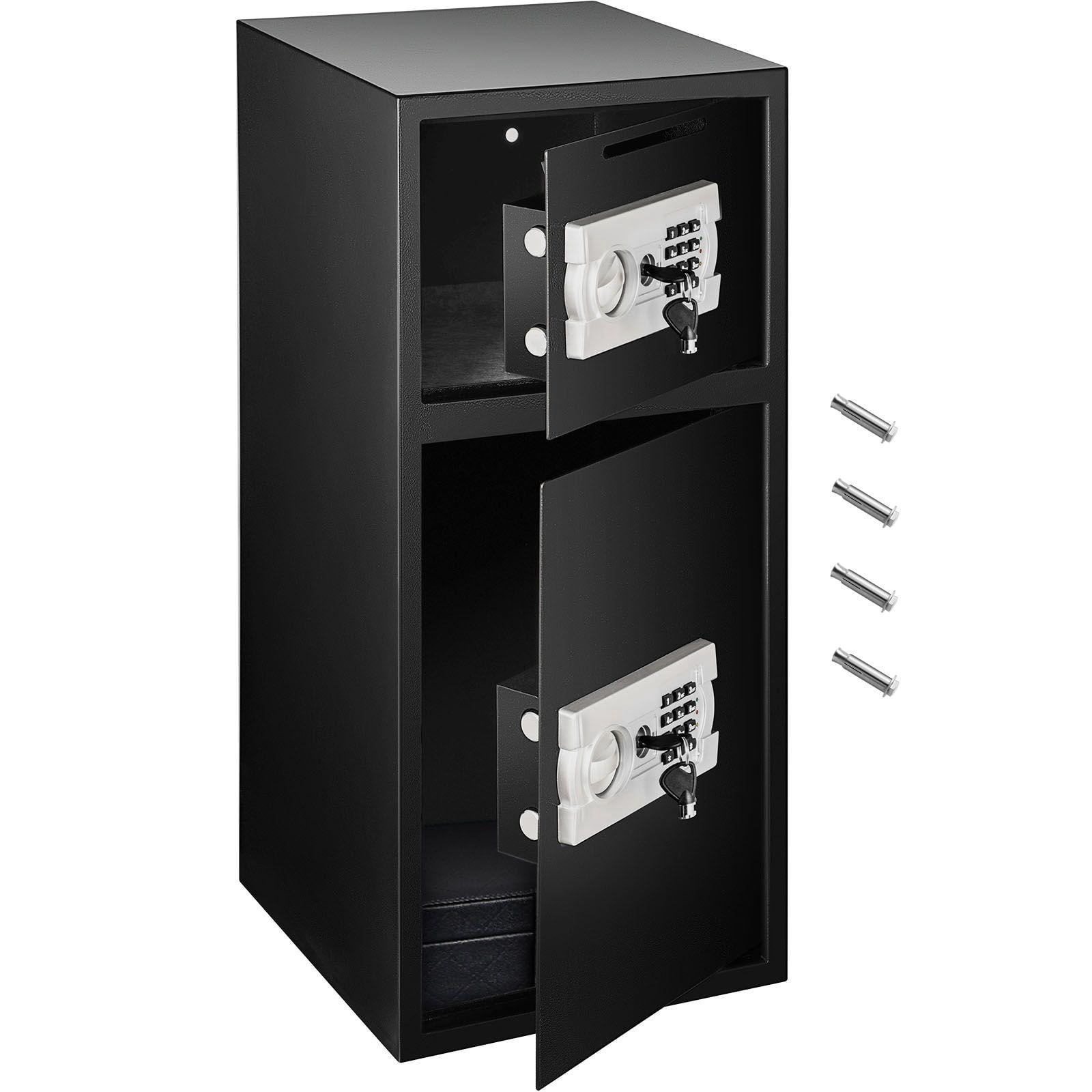 Large Double Door Security Safe Box 2.6 Cubic Feet Steel Digital Lock for Money Gun Jewelry Black