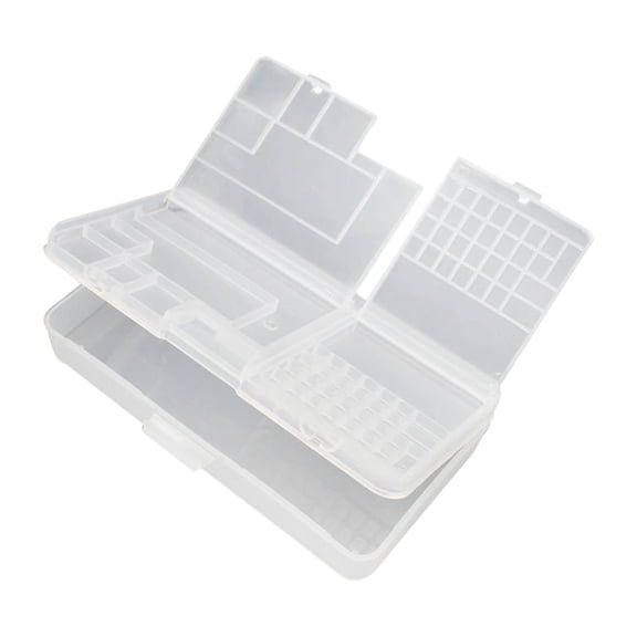 AluhayosLarge Double Layer Clear Tool Organizers Box For Phone Repair Tool Storage Case
