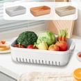 thumbnail image 1 of Large Double Layer Kitchen Drainage Basket - Multifunctional Vegetable/Fruit Washing Basin with Filter, Durable Colander for Kitchen Sink, Essential Food Prep & Storage Tool, 13*8*4in, Beige, 1 of 7