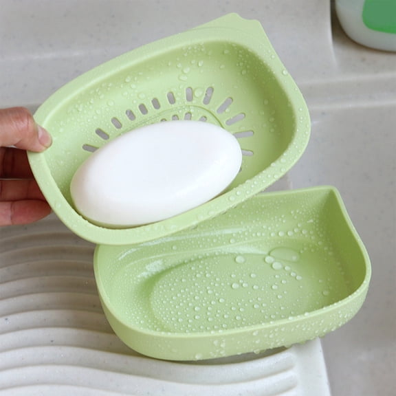 Large Double Layer Soap Box - Drainable Soap Holder Tray for Laundry Bar Soap, Anti-Slip Soap Dish for Bathroom Kitchen, Durable Plastic Soap Storage Organizer