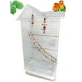 thumbnail image 1 of Large Double Roof Top Flight Bird Cage with Toys and Crossover Ladder for Cockatiels Sun Parakeets Green Cheek Conures Aviary Budgie Finch Lovebird Canary Pet Bird Travel Cage, 1 of 8