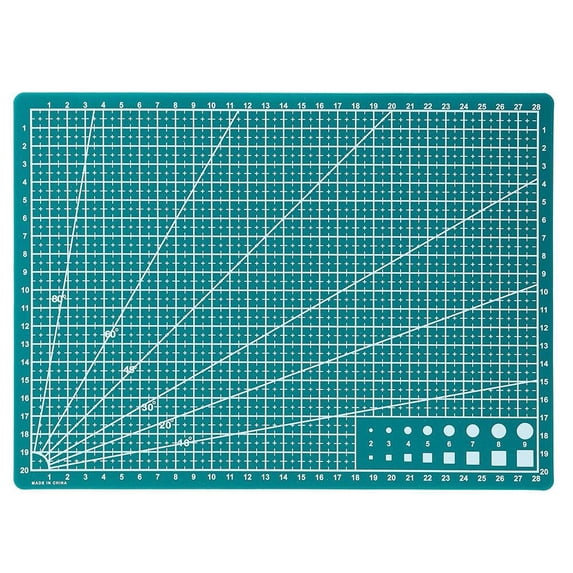 Large Double-Sided Art Cutting Mat (A5 Size) with Inch & Metric Rulers, Durable PVC Board for DIY Crafts, Card Making & Modeling, Protective Workspace