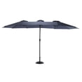 thumbnail image 1 of Large Double-Sided Rectangular Umbrella | Use in Sunny Poolside | Steel Ribs with Powder Coating | Quick Open/Close by Crank, 1 of 6