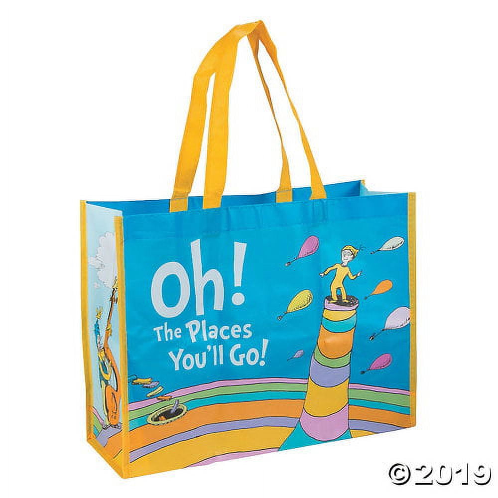 19x17.5 Large Dr. Seuss Oh, The places You’ll Go Nonwoven Tote Bag