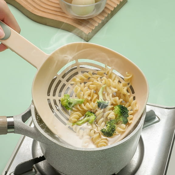 Large Drainer Strainer, High Temperature Resistant Rectangular Strainer, Frying Mesh Spoon, Easy to Clean Nylon Colander for Vegetables, Fruits, Kitchen Use