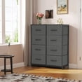 thumbnail image 1 of YRLLENSDAN,Large Dressers for Bedroom Tall, Plastic Dressers,Dressers for Women Bedroom, Storage Drawer Dresser, Closet Dressers ,Wood Top,Grey, 1 of 7