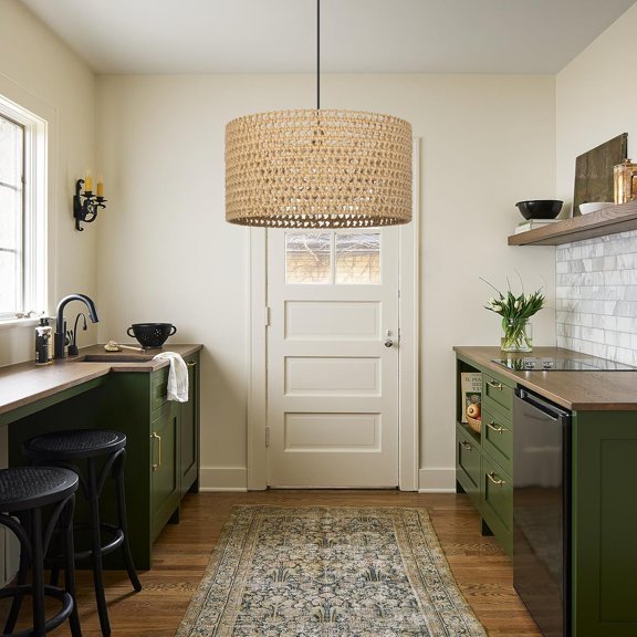 Large Drum Chandeliers for Dining Room,Boho Pendant Lighting Handmade Chandeliers for Entryway Living Room D 19.6*9.8