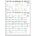 "Large Erasable Wall Calendar 3 Month Vertical, Reusable, 27.8"" x 41