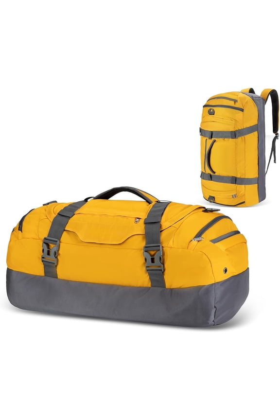 Large Duffel Bag Weekender Bags with Shoe Compartments 4-Way Gym Backpack with Padded Straps Camping Traveling Duffle Bag