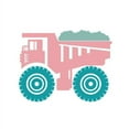 thumbnail image 1 of Large Dump Truck Vinyl Graphic - Medium - Teal, 1 of 2