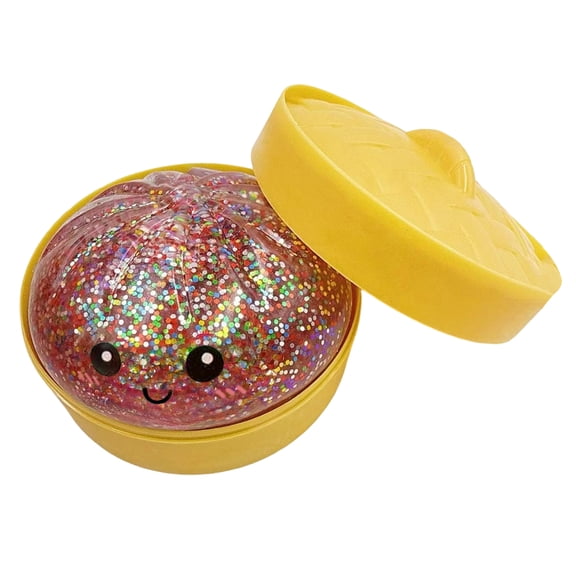 Large Dumpling Squishy Toys, Mystery Dumpling Squishy Toys, 4 Inch Jumbo Dumpling Stress Ball, Rainbow Mystery Squishys Bun, Anxiety Relief Fidget, Soft Squeeze Decompression Dough