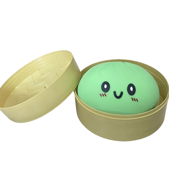 Large Dumpling Stress Relief Squishy Toy | 15cm Slow-Rise Dumpling Squishy | Super Soft & Comfortable, Anxiety Relief, Fun Fidget Gift, Green