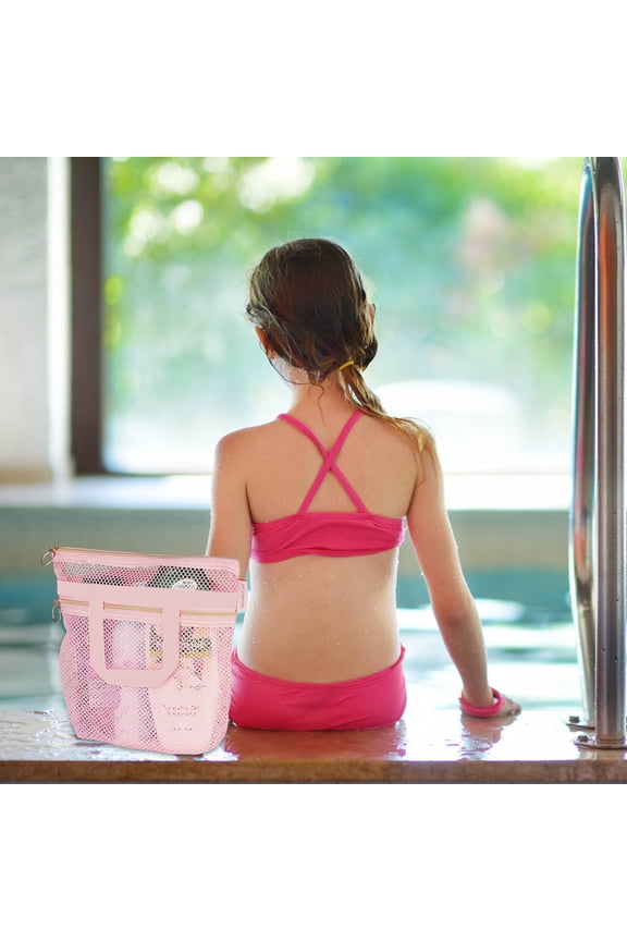 Large Durable Mesh Shower Caddy Tote Bag With Secure Zipper For Travel Gym Camping Beach And College Dorm Organization