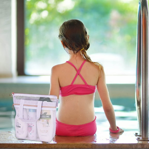 Large Durable Mesh Shower Caddy Tote Bag With Secure Zipper For Travel Gym Camping Beach And College Dorm Organization