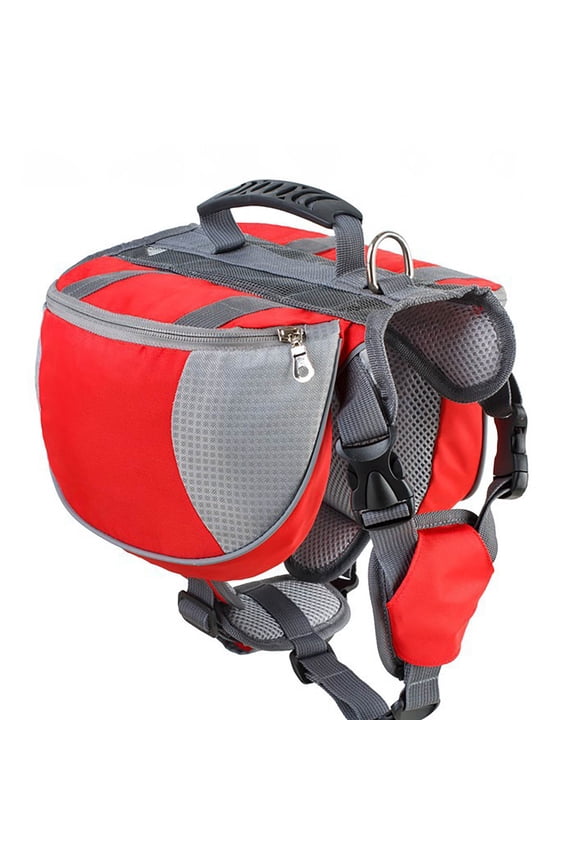 Large Durable Pet Dog Backpack For Outdoor Hiking Training With Adjustable Comfort Straps And Secure Storage Compartment