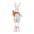 thumbnail image 1 of Large Easter Bunny Gnome Plush Decoration - Standing Rabbit Gnome Stuffed w/Retractable Spring Leg(16.1''-21.6'') Handmade Hold Carrot Doll for Home Ornament Farmhouse Decor, 1 of 6