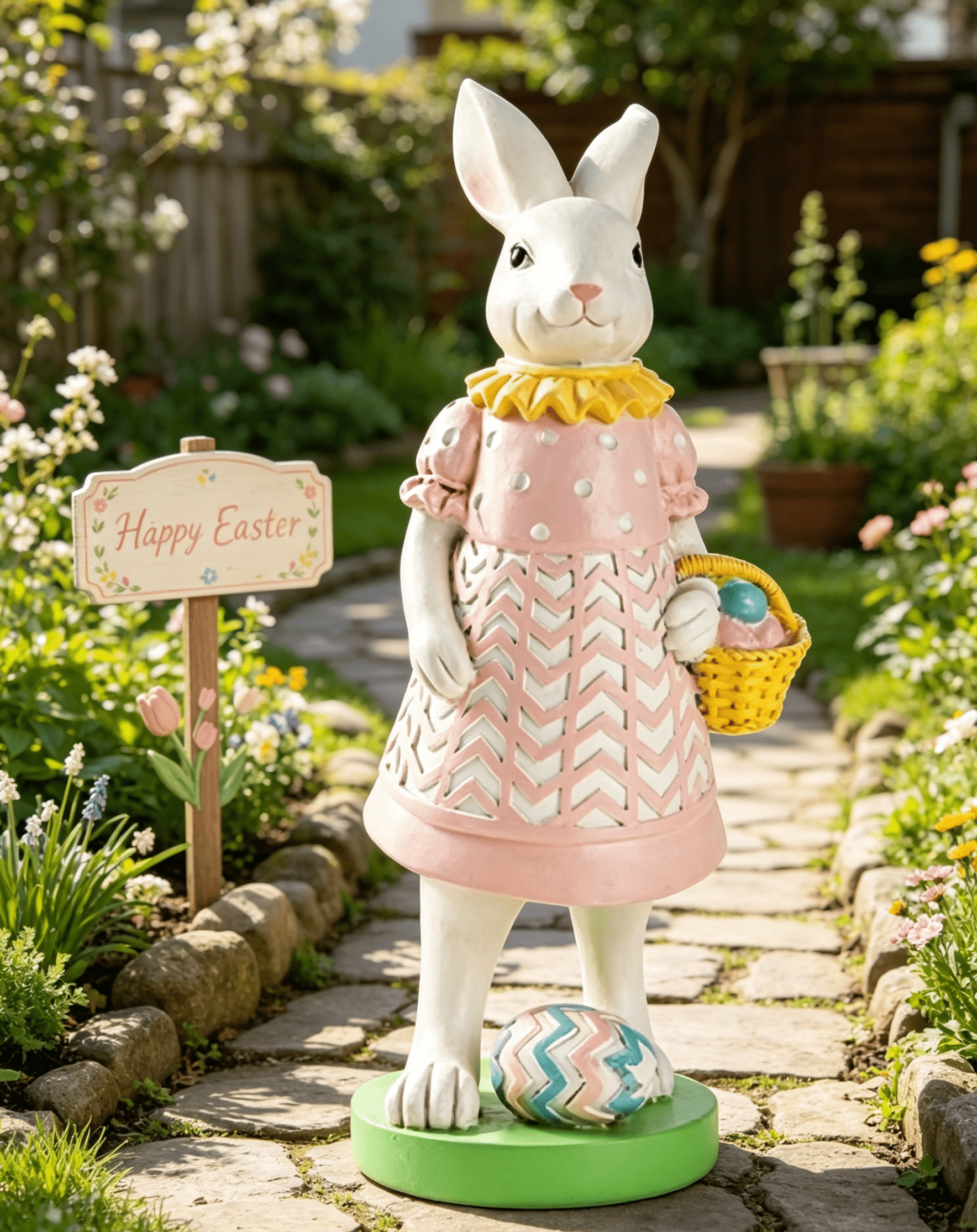 Large Easter Decorations Outdoor Easter Yard Signs Easter Yard Decorations ,Easter Egg Handicrafts Decorative Items,Easter Outdoor Garden Sign Waterproof Lawn Signs For Pathway Walkway