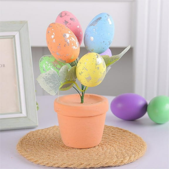 Large Easter Egg Pot, Yannianjz Large Easter Egg Planter Pot, Artificial Egg Table Decor, Spring Home Decor Centerpiece, Easter Party Decor, Floral Arrangement Holder