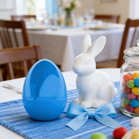 Large Easter Plastic Egg,Fillable Easter Egg Toy,Opening Decorative Egg,Holiday Party Egg Container,Easter Hunt Prop Egg,Reusable Plastic Easter Egg,Festival Decoration Egg