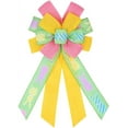 thumbnail image 1 of Large Easter Wreath Bows for Front Door Decorations, White Bows Easter Bunny Bow Holiday Burlap Bows for Wreath Wall Indoor Outdoor Easter Decorations, 1 of 5