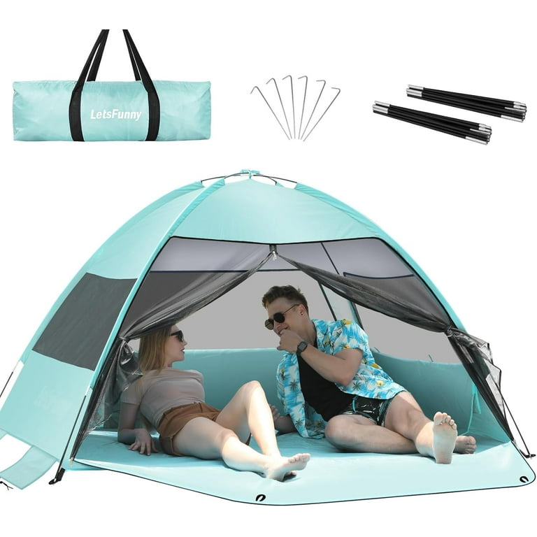 Large Easy Setup Beach Tent,Anti-UV Beach Shade Beach Canopy Tent