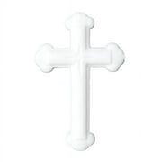 Large Edible White Ornate Cross Edible Sugar Cupcake & Cake Decoration Topper- 1 count
