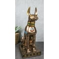thumbnail image 1 of Large Egyptian Jackal Dog Anubis Statue 12.5"H God Of Mummification Afterlife, 1 of 10