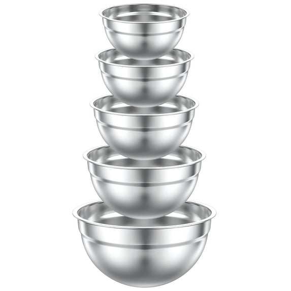 5 PCS Stainless Steel Mixing Bowls