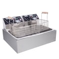 thumbnail image 1 of Large Electric Fryer, 12.7Qt Stainless Steel Single-Cylinder Deep Fryer with Basket Silver, 1 of 8