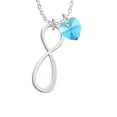 thumbnail image 1 of Large Elegant Infinity Sign - Hot Blue Crystal Heart Sophia Necklace, 18"+1", 1 of 2