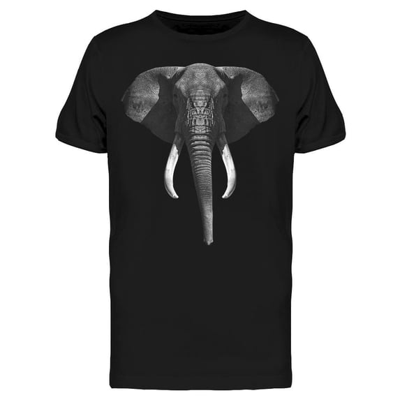 Large Elephant Head T-Shirt Men -Image by Shutterstock, Male Small