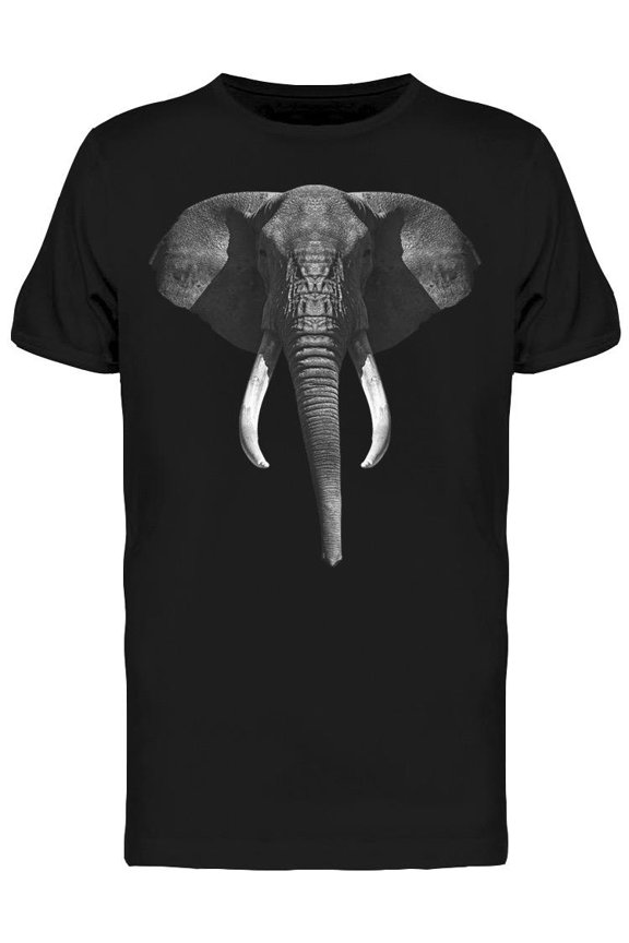 Large Elephant Head T-Shirt Men -Image by Shutterstock, Male Small