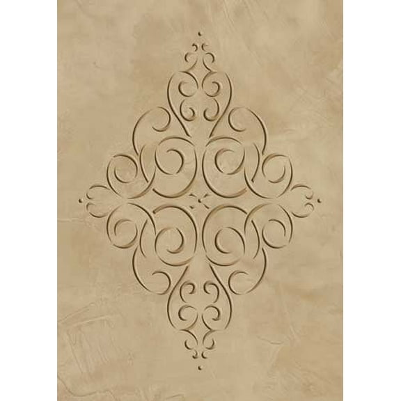 Large Embossed Diamond Medallion Wall Stencil SKU #3473E by Designer Stencils