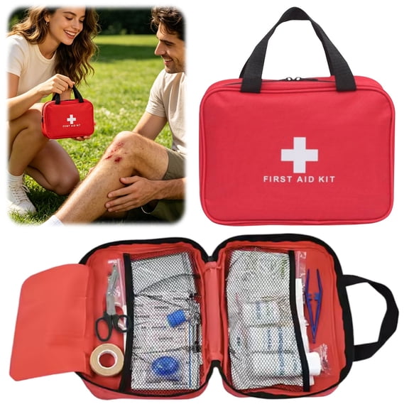 Large Empty Emergency Go Bag, Portable Storage Tote for Home Car Camping and Disaster Preparedness