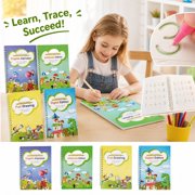 Large English Grooved Handwriting Practice Books for , Reusable Calligraphy Copybooks Set for Letter Tracing, Educational Learning Tools for Early Childhood Education