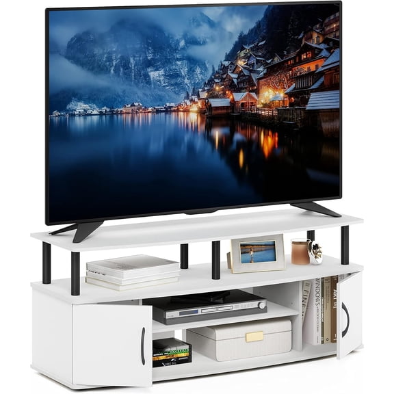 Large Entertainment Stand for TV Up to 55 Inch, Blackwood