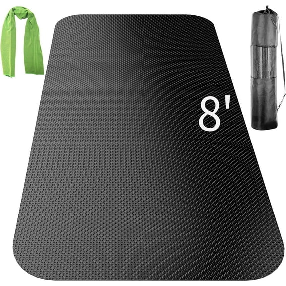 Workout Mats for Home Gym Mats Gym Flooring Rubber Workout Mat Fitness Mat Large Yoga Mat Cardio Mat for Weightlifting, Jump Rope, Non-slipping