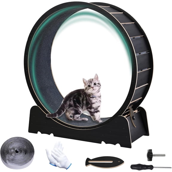 Large Exercise Wheel 40 Inch Treadmill Exerciser for Indoor Cats Love Kitty Running Walking for Fitness Device Suitable for Cats Physical Exercise Activity