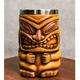 thumbnail image 1 of Large Exotic Tropical Hawaiian Luau Party Maori Faux Wooden Tiki Coffee Mug 16oz, 1 of 9