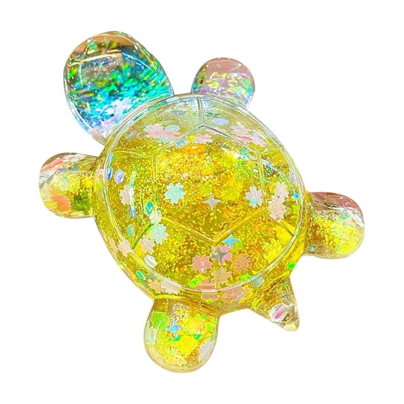 Large Exploding Flash Turtle Quicksand Large Dazzles Color Burst Flash Turtle Ornaments Glass Ocean Creatures Statue Glass Turtle Sculpture for Home Decor,Birthday Present,Women Gift