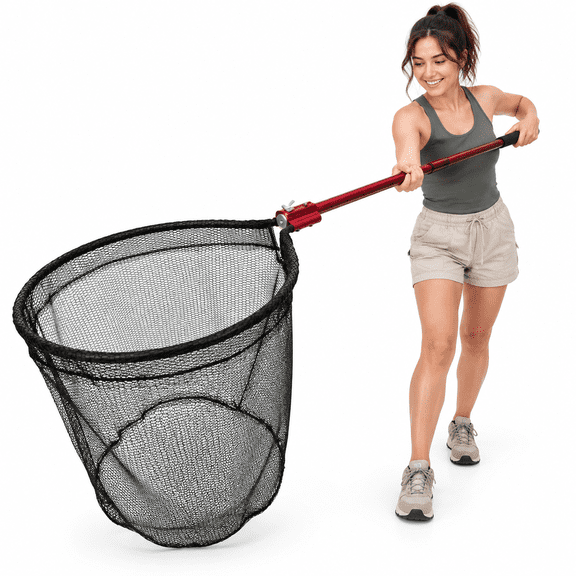 Large Extendable Telescoping Fish Landing Net with Aluminum Handle