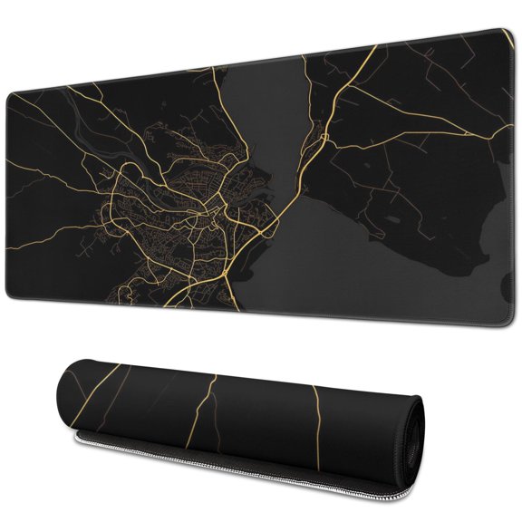 "Large Extended Gaming Mouse Pad (31.5x11.8 Inch): Efficient Work & Gaming with Stable Rubber Base, Stitched Edges | Mountain Inspired Design"