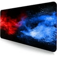 thumbnail image 1 of Large Extended Gaming Mouse Pad with Stitched Edges, Non-Slip Waterproof Rubber Base Mouse Pad for Office, Computer, Keyboard, Laptop and Home Desk Pad 35.4 x 15.7 x 0.12 Inch (Colorful Starry Sky), 1 of 6